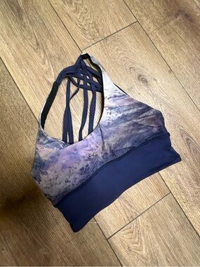 lululemon athletica Strappy Sports Bra in Navy and Marble